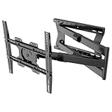 XTRARM TiTon 120 cm Wandabstand, TV Wandhalterung, Langer Schwenkarm, neigen, schwenken, rotieren, ausziehen, TV ca. 32-75 Zoll bis 60kg, bis VESA 400x400mm, TV-Halterung