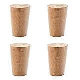 Yinghesheng 4PCS Holzmöbel Beine austauschbare Eiche möbelbeine solide möbel Sessel Schrank ​Füße Beine DIY-möbelfüsse Holz, geeignet für Sofas Couchtische Betten Schränke und andere,Straight,20