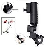 LL-Golf ® Golf Trolley Universal Schirmhalter V2 mit 3 Distanzelementen zum Befestigen (2,5/3,0/3,5cm) / mit 2 verstellbaren Gelenken/Halter/Umbrella H