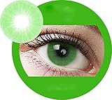 Lime: Farbige Jahres Kontaktlinsen ohne Stärke mit Aufbewahrungsbox braun blau grün grau türkis weich als 2er Pack (2 Stück) angenehm zu tragen, perfekt für helle und dunkle Aug
