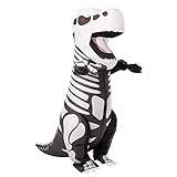Erwachsene Unisex Skelett T-rex Ganzkörper aufblasbares Kostüm – Einheitsgröß