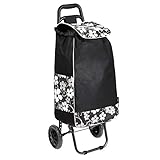 Amazon Basics – Einkaufstrolley mit 2 Rollen, 40 l, schwarze B