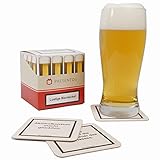 Presentou 45 Lustige Bierdeckel Getränke-Untersetzer mit Warnhinweisen | Party-Gag | Glas-Untersetzer als Gastgeschenk für den nächsten Pokerabend oder Jungesellen-Abschied | Männergeschenk