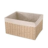 CZFSKCZ Storage Bins Boxen,Toll für Kleidung,Decken,Schränke,Schlafzimmer und mehr(Beige,Braun) Größe:30 * 20 * 15 cm,35 * 25 * 18 cm,40 * 30 * 21 cm (Color : C, Size : Medium)