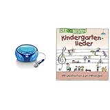 Lenco SCD-650 - Kinder CD-Player - CD-Radio - Karaoke Player - Stereoanlage - CD/MP3 und USB Player - 2 x 2 W RMS-Leistung - Blau & Die 30 besten Kindergartenlieder - Mit Liedtexten zum Mitsing