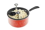 Zippy Pop 00038-01-ZIP Popcorn-Popper mit Glas-Silikondeckel, 1,5 l, roter M