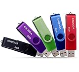 5 Stück 8GB USB Stick ENUODA Speicherstick Rotate Metall Mehrfarbig High Speed USB 2.0 Flash Drive Pack (Rot,Grün,Schwarz,Blau,Violett)