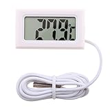 Dolity Digital LCD Thermometer -50℃ bis -110℃ Digitalthermometer, Temperatur Messer Wasserthermometer - Weiß