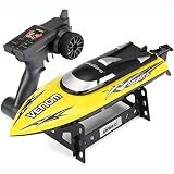 RC Boot, Ferngesteuerte Boote für Pools und Seen, 2,4 GHz Schnellboot mit Langer Akkulaufzeit, 25 KM/h Rennboot Spielzeug elektrisch fü