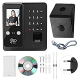 Eosnow Biometrische Fingerabdruck-Stempeluhr, 2,8 Zoll TFT TCP/IP 125 kHz Gesichts-Fingerabdruck RFID-Karten-Passwort-Zeiterfassung mit Mehreren Authentifizierungsmethoden, für Zeiterfassung