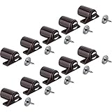 Gedotec Türmagnet stark Magnetschnapper für Möbel & Schrank-Türen | Tür-Schnapper eckig | WING | Möbelverschluss Kunststoff braun | Haltekraft 4 kg | 100 Stück- Türverschluss magnetisch inkl Schraub