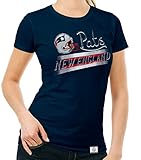 shirtdepartment - Damen T-Shirt - Pats - New England dunkelblau-grau S