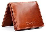 JAIMIE JACOBS Flap Boy - Das Original - Magic Wallet mit Münzfach und RFID-Schutz Magischer Geldbeutel magisches Portmonaie Brieftasche mit Kleingeldfach Herren echtes Leder (Dunkelbraun)