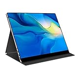 Tragbarer Monitor Tragbarer Monitor 15, 6 Zoll FHD HDR IPS 4K Tragbarer Laptop-Monitor. HDMI Externer Monitor mit Dual-Typ-C-Smart- Cover für Laptops PC. Mobiltelefone PS4 Xbox-Schalter, Auflösung 38