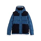 Scotch & Soda Herren Quilted Jacket with Contrast Yoke Jacke, Blau (Worker Blue 0081), X-Large (Herstellergröße: XL)