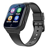 Kinder Smartwatch 4g mit Gps Tracker LBS Echtzeit-Positionierung 1000mAh Lange Standby-Zeit Videoanruf Sprachchat SOS IP67 Wasserdicht Klassenmodus für Jungen und Mädchen Kompatibel mit Android IOS