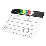 Kinodekor, Filmklappe Bunte Streifen weiße Tafel Stimme klar für Film- und Fernsehfotografie für Outdoor-Aktivitäten(Whiteboard mit Farbbalken (PAV1CWE4))