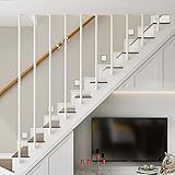 Modern weißer L-förmiger Treppen-Wandhalterung Handlauf, Loft-Wasser-Rohr-Geländer verzinktes Rohrgeländer-Sicherheits-rutschfester, Villa-Guardrail-Korridor-Schritt-Zaun für Innen- und Außenb