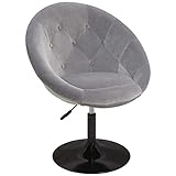 Duhome Sessel Farbenvielfalt höhenverstellbar Kunstleder Clubsessel Coctailsessel Loungesessel - TYP 509A, Farbe:Grau, Material:S