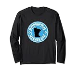 Minneapolis Minnesota Staatskarte Umriss Souvenir hellblau Lang