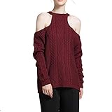 YUPENG Damen Pullover Elegant Temperament Sexy Trägerlos Rückenfrei Design Pullover Herbst und Winter Neues Lose Casual Abschlussball All-Match Damen Pullover M