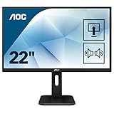 AOC 22P1D - 22 Zoll FHD Monitor, höhenverstellbar (1920x1080, 60 Hz, VGA, DVI, HDMI) schw