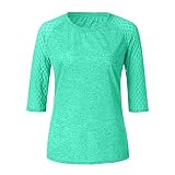 Damen Sweatshirt Oberteile Sexy Langarmshirt Casual Mode Langarm Shirt Bluse Tops Tunika Elegant Einfarbig Pullover Jumper Herbst Winter Spitze Streetwear Laufshirt 2022