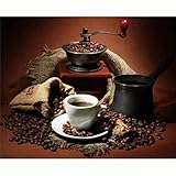 DIY Malen Nach Zahlen Erwachsene Kind DIY Ölfarbe Durch Anzahl-Kaffeemühle-Art Personality Casual Games Geschenk Spielzeug 40X50cm (Kein Rahmen)