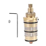 Nephit Messing Bad Dusche Thermostat Patroneund Griff für Mischventil Mischer Brausestange Mischbatterie B