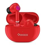 GOKOCO Wireless Bluetooth 5.1 Kopfhörer,HiFi Stereo Ohrhörer,Touch Control,Auto Pairing,Geräuschunterdrückung CVC 8.0,IPX5 wasserdichte,für Android und iOS R