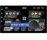 Tristan Auron BT2D7018A Android 10 Autoradio mit Navi + OBD 2 und DAB Plus Box I 7' Touchscreen GPS Bluetooth Freisprecheinrichtung I 32GB USB SD 2 DIN