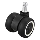 Lenkrollen Set, Lenkrollen Set mit 4 Lenkrollen 5PCS / Set 2Inch Bürostuhl Stumm Ersatzrollen Hartholzböden Rolle für Bürostuhl und Gaming S