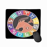 Family Mouse Pad, Rechteck Rechteck Rutschfeste Gummi Mousepad Steinbock Tierkreis Wassermann Waage Leo Stier Krebs Fische Jungfrau Schütze Widder Zwillinge Skorpion Steinbock Tierk