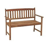greemotion Bank Borkum akazie, 2-Sitzer aus FSC® zertifiziertem Akazienholz, robuste Gartenbank im Landhaus-Stil, witterungsbeständig und langlebig
