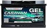 GEL Batterie 12v 100Ah Electronicx Caravan Extreme Edition Solarbatterie 12v Akku 12v Solar Batterien Versorgungsbatterie 12v gel Wohnwagen Batterie Wohnmobil Gelbatterie 12v 100ah Solar Akk