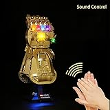 SOND Sprachaktiviertes LED Beleuchtungs Nachrüstkit, kompatibel mit Lego 76191 Marvel Super Heroes Infinity Handschuh, USB-Netzteil (Lego-Modell Nicht im Lieferumfang enthalten)