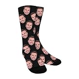 MissChic Personalisierte Socken,Lustige Foto Socken, Socken mit Gesicht für Unisex, Geschenk für Freuen, Herren, Freundin, Mutter, Schw