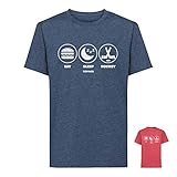 Scallywag® Eishockey Kids T-Shirt Eat Sleep Hockey I Größen S-L I A BRAYCE® Collaboration (Eishockey Ausrüstung) (L (140), Rot)