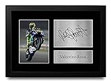 HWC Trading Valentino Rossi A4 Gerahmte Signiert Gedruckt Autogramme Bild Druck-Fotoanzeige Geschenk Für Superbikes Motogp F