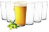 Sendez 6 Pint Gläser 0,5L Biergläser Bierglas Pilsgläser Pint Glas Trinkgläser Saftg