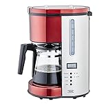 KHG Kaffeemaschine Filtermaschine Rot Kunststoff 19 cm B x 38 cm H 900W