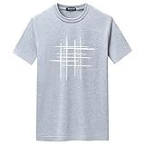 T-Shirt Herren Oversize Drucken Rundhals Tops Herren Moderner Hip Hop Style Shirt Herren Work Lässig Party All-Match Kurzarm Shirt Herren Komfortabel Mode T-Shirt H