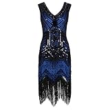 Ro Rox Gloria Great Gatsby Party 1920er Jahre Kleid - Blau (S - 36)