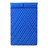 Tomor Camping Isomatte,Doppelte Aufblasbare Kissen,Verbreitertes Aufblasbares Outdoor Bett Mittagspause Kissen, FeuchtigkeitsbestäNdiges Kissen TPU Doppel Leichtes Aufblasbares Kissen (2)