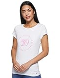 TOM TAILOR Denim Damen Basic Logo Tee T Shirt, Off White, XL EU