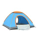 Ai-lir Event Zelt 1-2 & 3-4 Personen Einzelne Ebene Werfen Reflexiv Reisen Zelt BBQ Outdoor Camping Picknick Strand Wandern Familie Party Zelt (Color : 2person Blue, Size : A)
