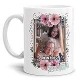 Keramik Tasse - Beste Uroma - mit Foto selbst gestalten - Geschenk für die Beste Uroma, Geburtstag, Weihnachten I Personalisiert, Weiß, 300