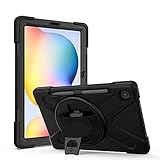 LGQ Tablet-PC-Hülle, Geeignet Für Tab S6 Lite 10,4 Zoll 2020 Modell Sm-p610 (WI-FI) SM-P615 (LTE) Hülle, Mit S-stifthalter Robuste, Stoßfeste Silikon-schutzhülle,Schw