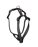 Feltmann Hundegeschirr - Soft-Grip, schwarz/Silber, Bauchumfang 40-60 cm, 15 mm Bandb