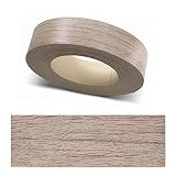 Kantenumleimer zum Aufbügeln | Sonoma Eiche 22 mm x 10 m Rolle glatt matt | Melamin Bügelkante Umleimer Kantenband mit Schmelzkleber für Möbelbauplatten und Regalb